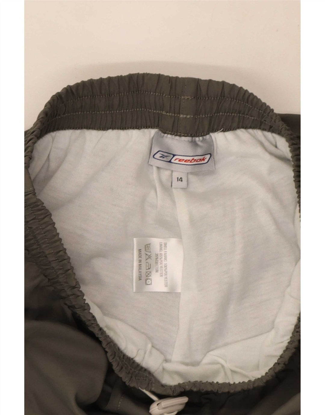 Reebok Pantalon de Survêtement Garçon 13-14 ans Kaki Polyester