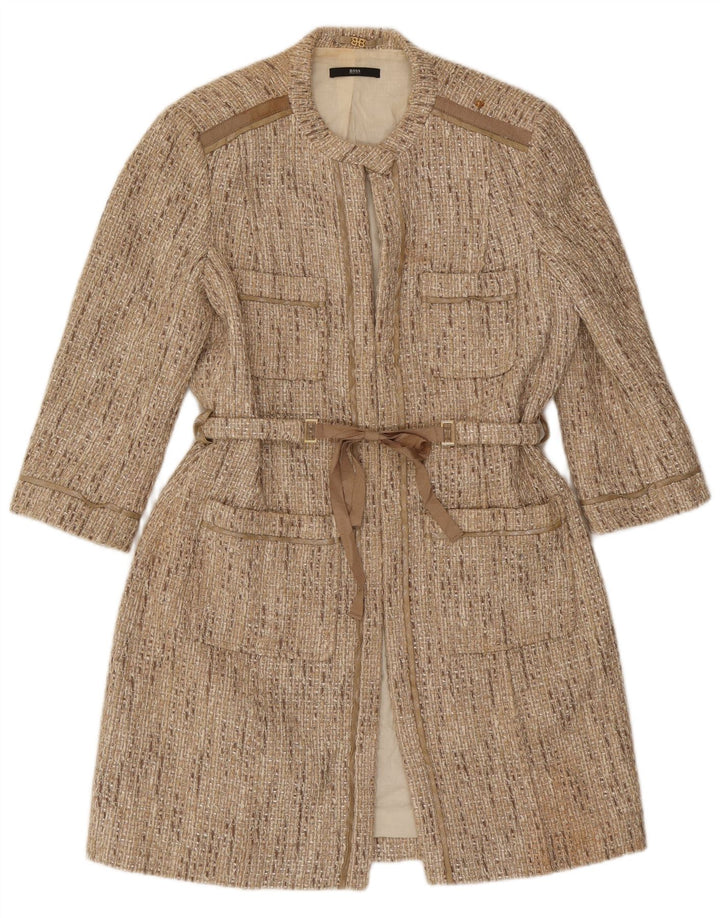 Hugo Boss Pardessus pour femme UK 14 Coton beige moyen