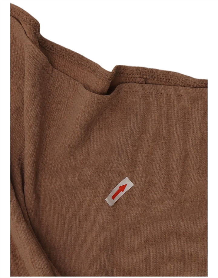 Zara Chemisier à manches 1/2 pour femme UK 10 Small Marron