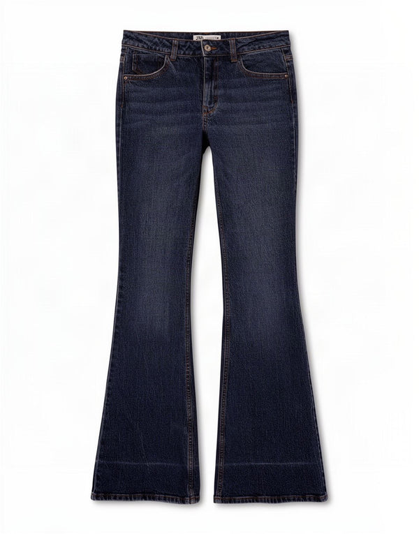 Zara Jean évasé pour femme EU 34 2XS W24 L34 Bleu