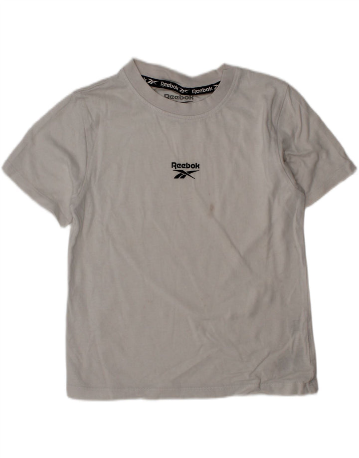 Reebok T-Shirt Graphique Garçon 6-7 ans Blanc Coton