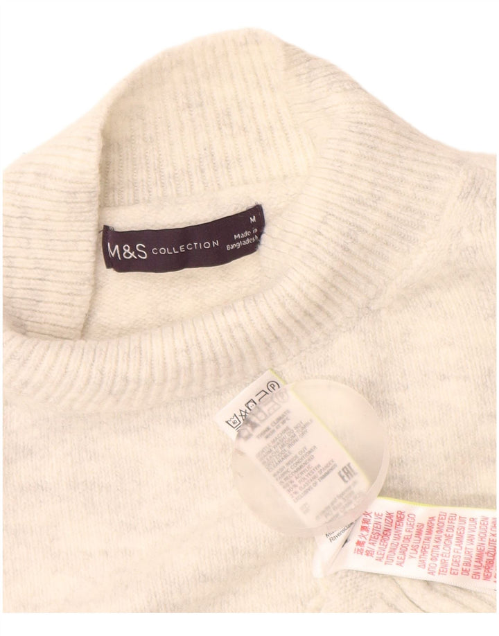 Marks & Spencer Pull col roulé pour femme UK 14 Blanc moyen