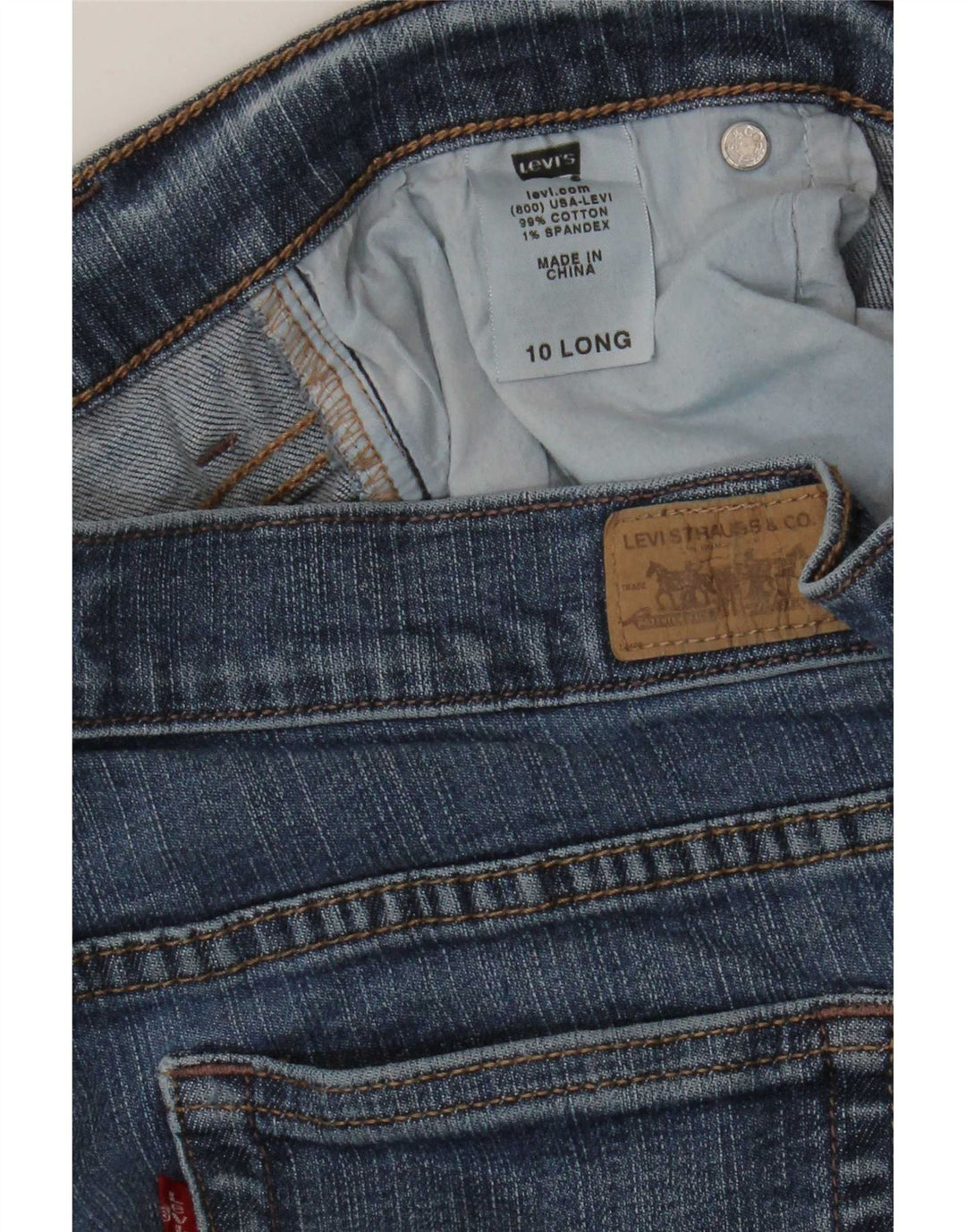 Levi's Jean bootcut 515 pour femme US 10 Large W30 L33 Bleu Coton