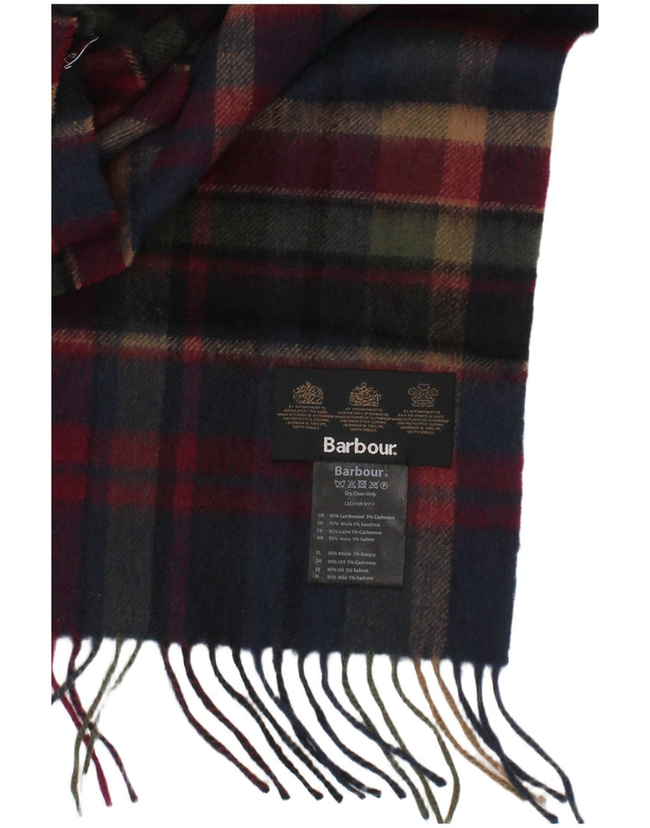 Barbour Écharpe rectangulaire pour homme Taille unique en laine d'agneau à carreaux multicolores classique