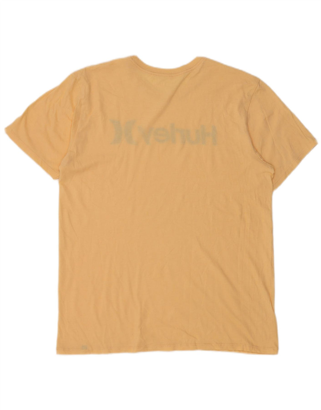 HURLEY T-Shirt Graphique Homme Grand Jaune Coton