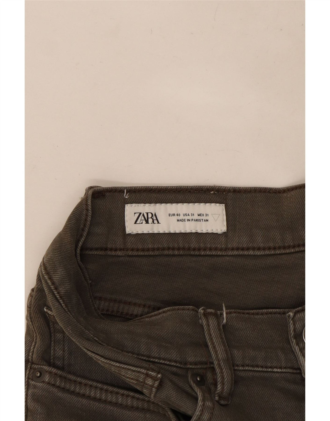 Zara Jean fuselé pour homme EU 40 Medium W31 L31 Marron