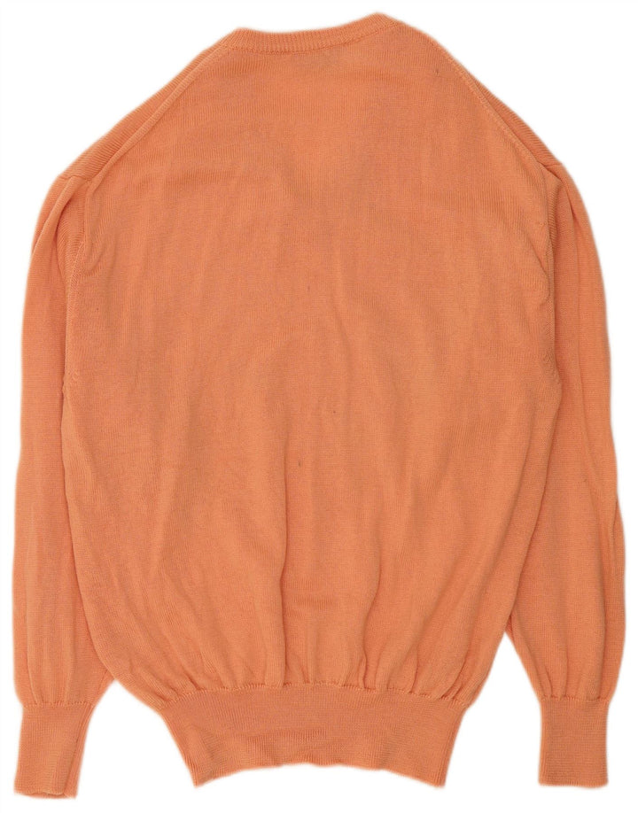 Fila Pull col V pour homme IT 52 Large Orange