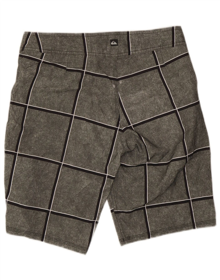 Quiksilver Short de bain homme petit gris à carreaux polyacrylique