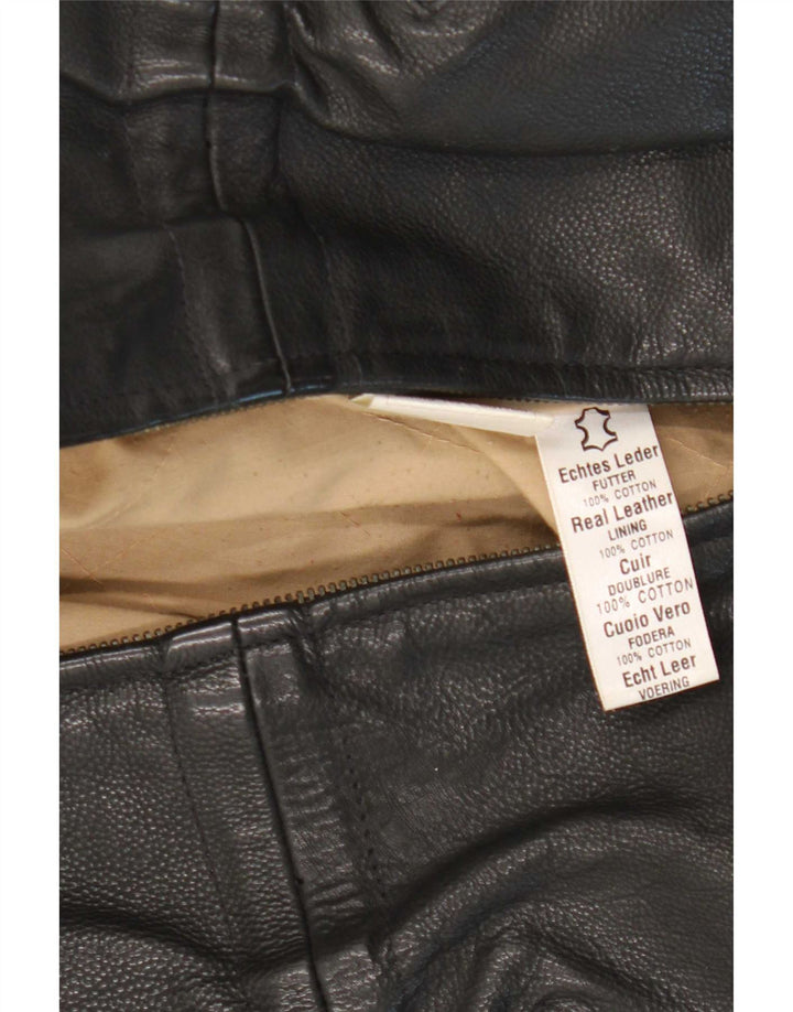 Veste en cuir Fly pour femme UK 14 Cuir noir moyen