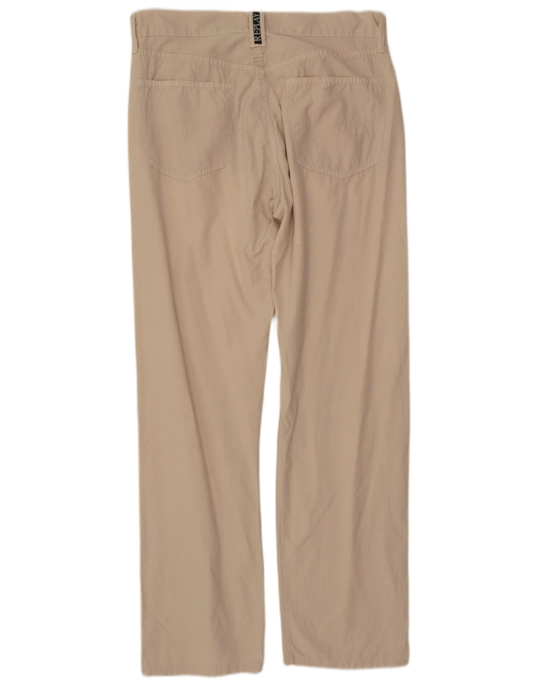 REPLAY Pantalon décontracté droit W36 L34 Beige Coton