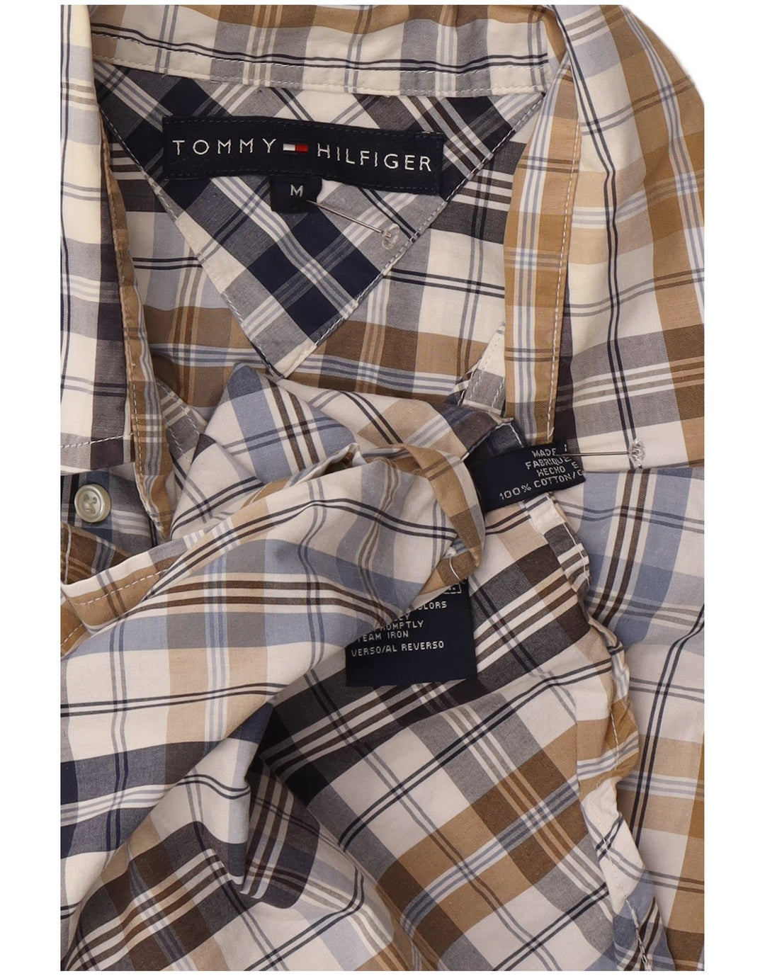 Tommy Hilfiger Chemise Regular Fit Homme Coton à Carreaux Multicolore Moyen