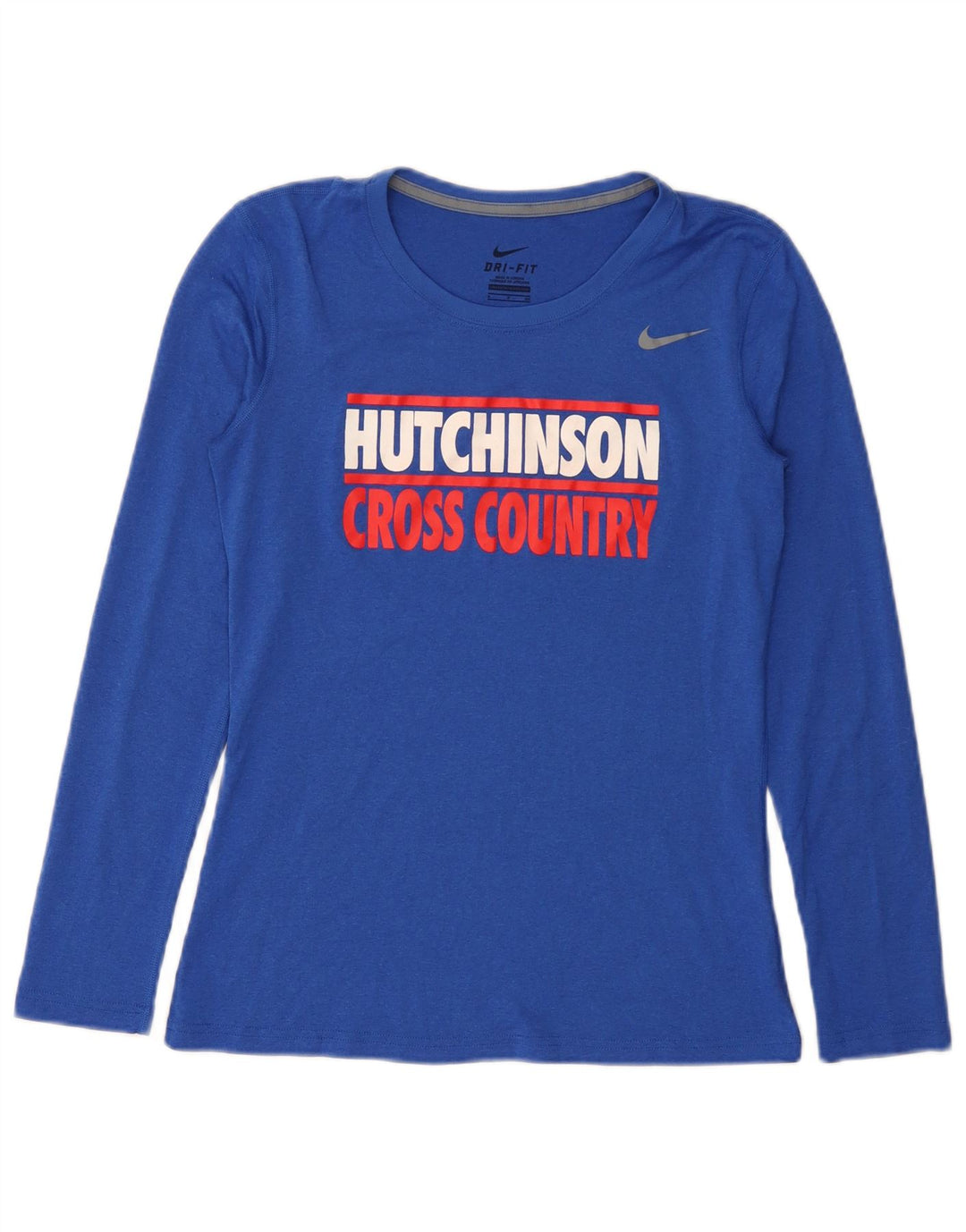 Nike Femme Hutchinson Graphic Haut à manches longues UK 10 Petit Bleu Polyester