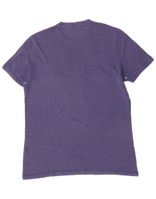 Guess By Marciano T-shirt graphique pour homme en coton moucheté bleu marine