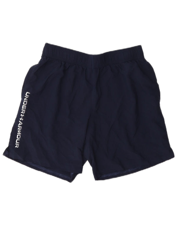 Under Armour Short de Sport Graphique Homme Large Bleu Marine Polyester