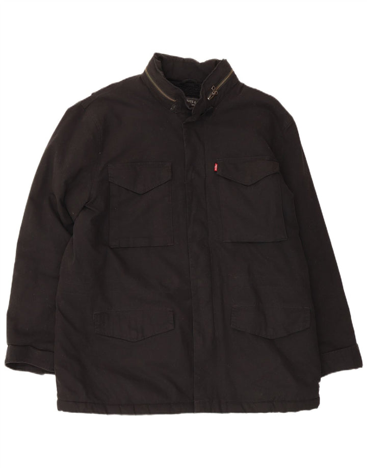 LEVI'S Veste Sherpa Utility Homme UK 42 XL Coton Noir