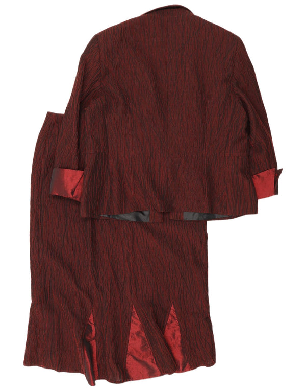 John Bentley Ensemble jupe 2 pièces pour femme UK 18 XL W36 Colorblock rouge