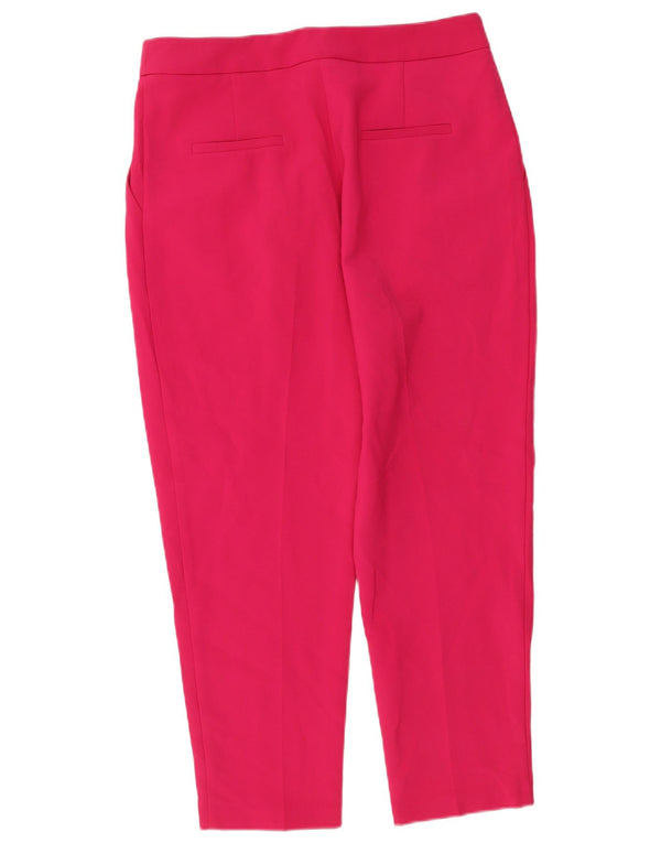 Topshop Pantalon court à chevilles pour femme UK 14 Large W32 L25 Rose Polyester