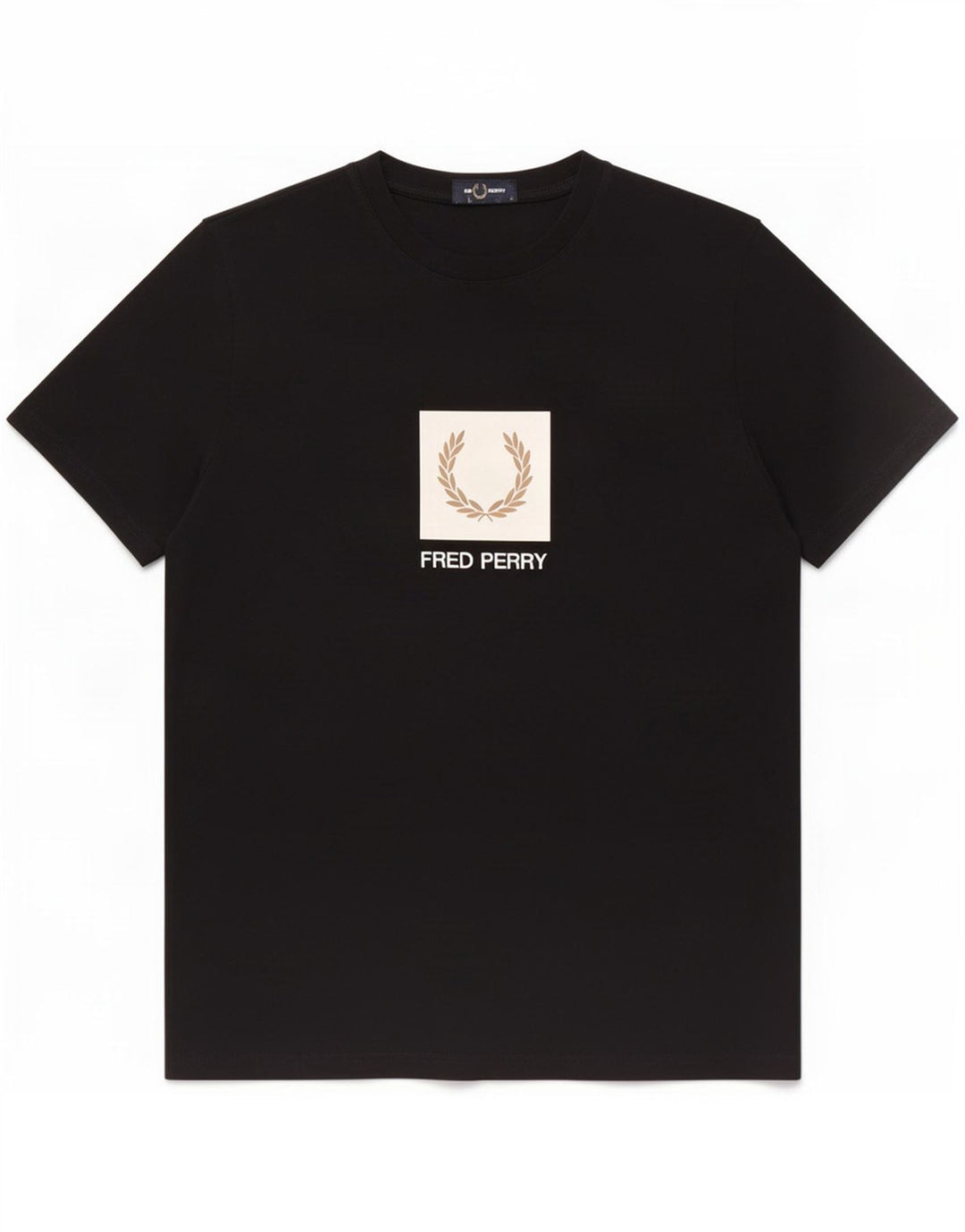 Fred Perry T-Shirt Graphique Homme Noir Moyen Coton