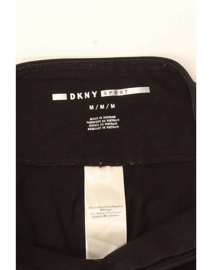 Dkny Legging court graphique pour femme UK 12 coton noir moyen