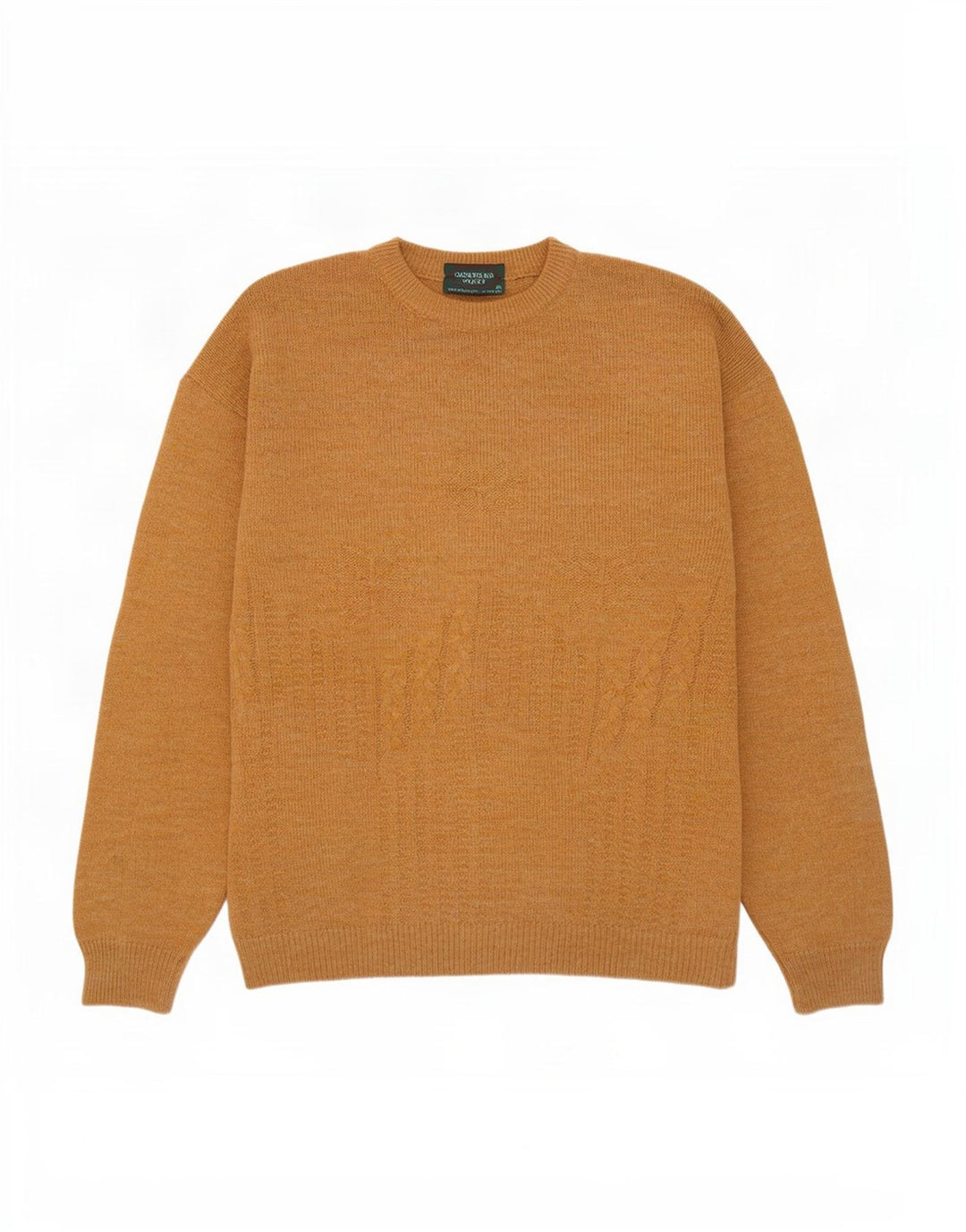 vintage Mens Crew Neck Jumper Pull XL Beige