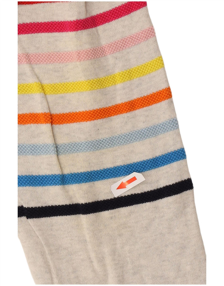 Benetton Pull Col Rond Homme Gris Moyen Rayé
