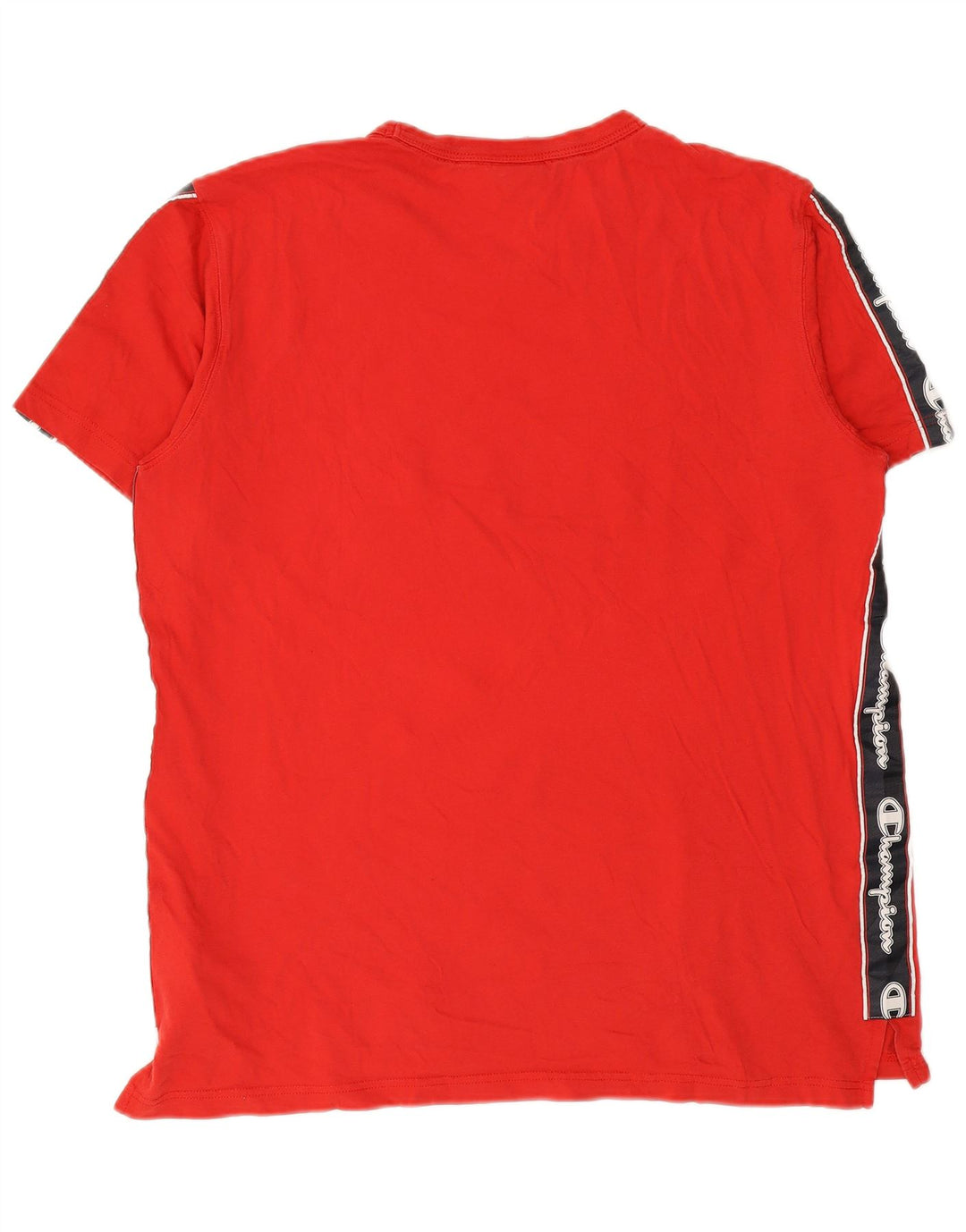 CHAMPION T-Shirt Graphique Homme Grand Rouge Colorblock Coton