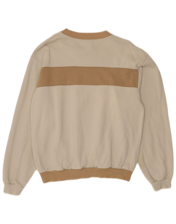 PUMA Sweat-shirt pour homme en coton color block Blanc Taille L