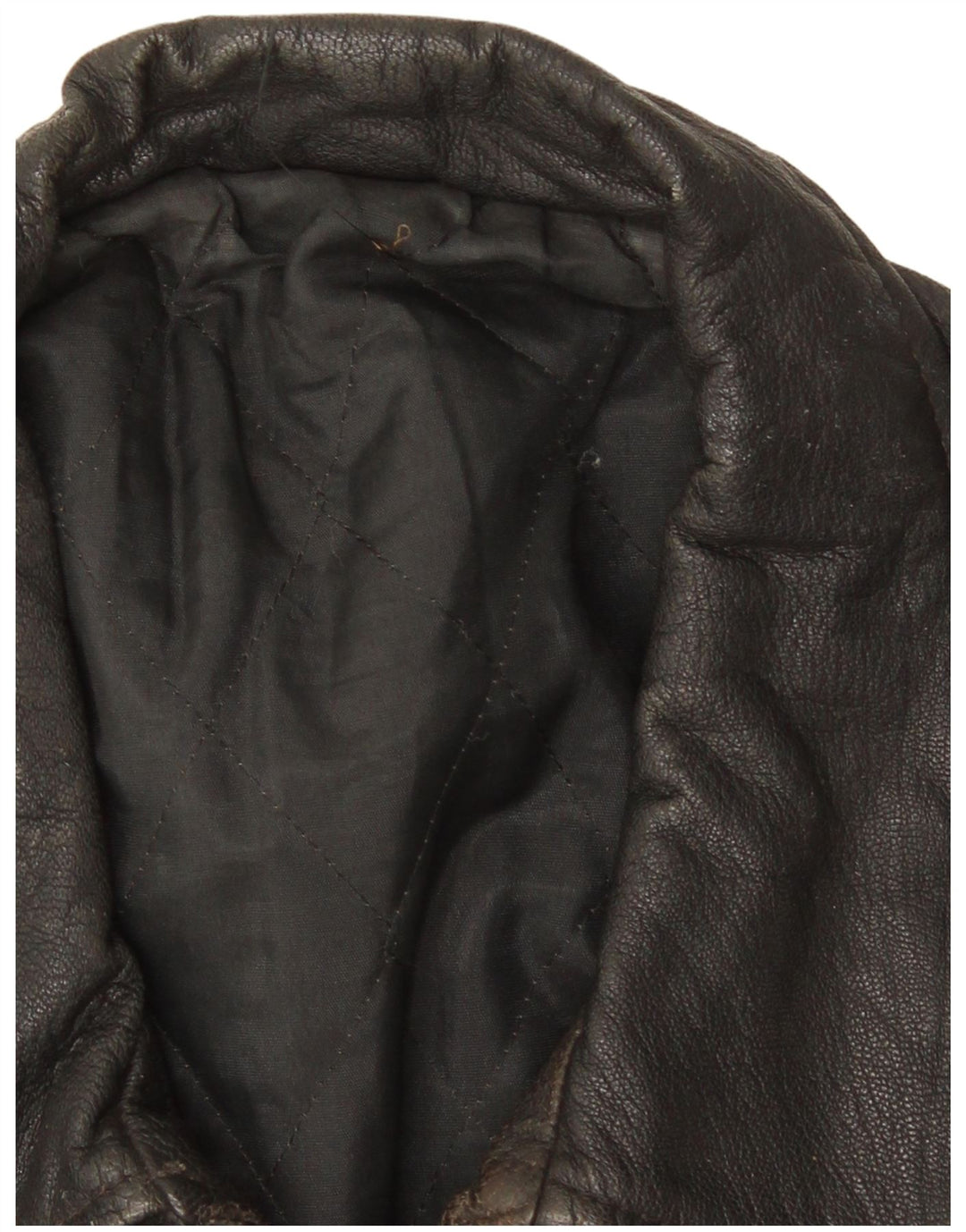 veste en cuir homme vintage UK 40 Grand cuir noir