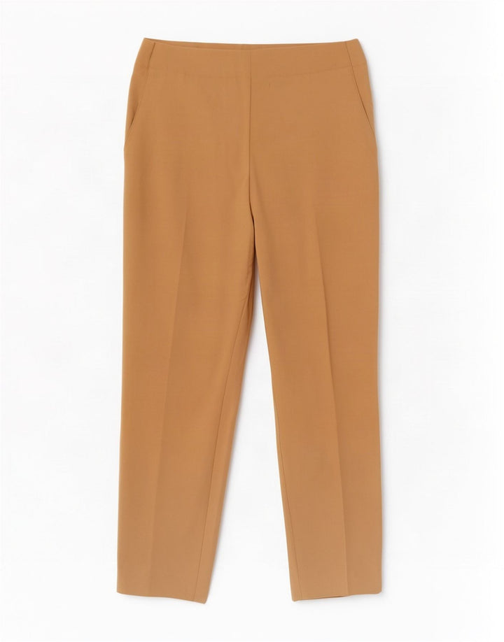 Zara Pantalon court slim pour femme Large W33 L24 Beige Polyester
