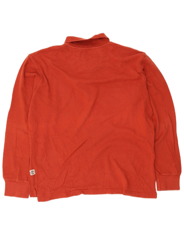 Timberland Polo à manches longues pour hommes, grand coton orange