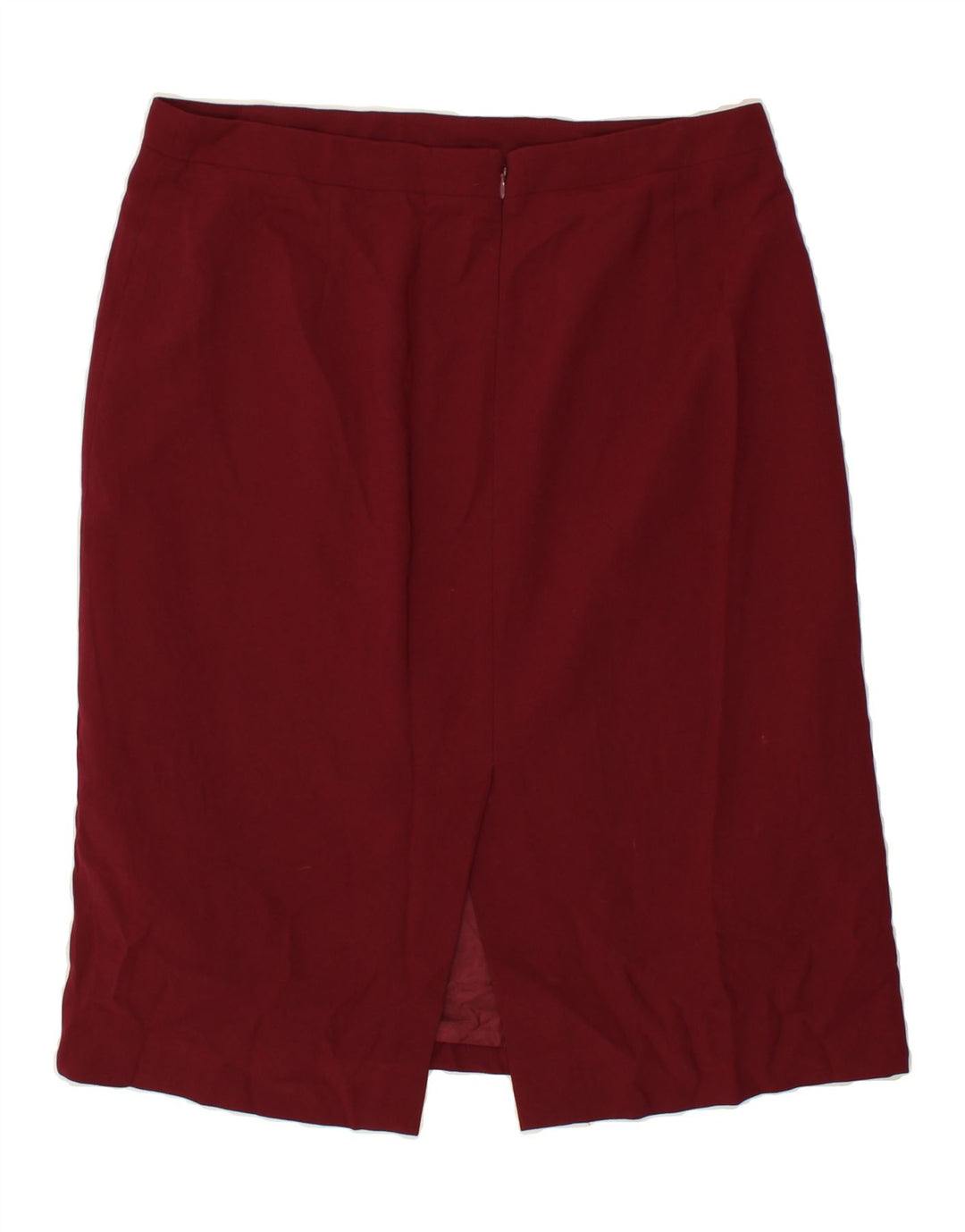 J. CREW Womens Straight Skirt US 14 XL W34 Maroon Polyester Vintage J. Crew and Second-Hand J. Crew from Messina Hembry 