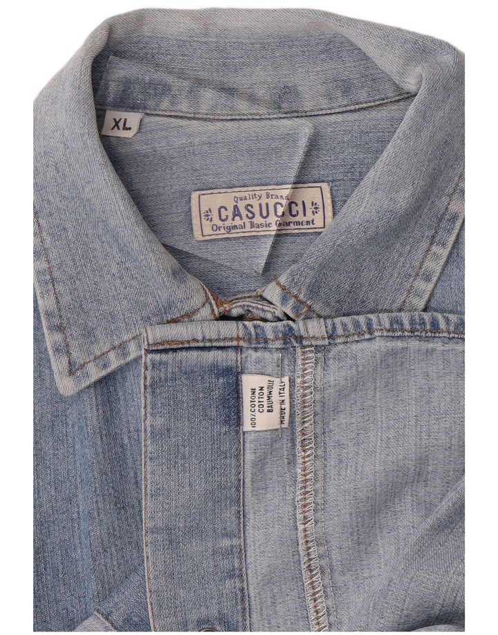 CASUCCI Chemise en Jean Femme UK 18 XL Bleu Coton