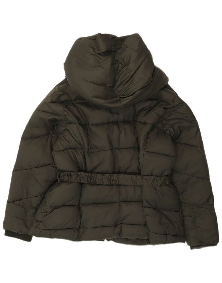 MONSOON Veste matelassée à capuche pour femme UK 18 XL Nylon kaki