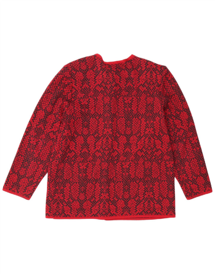 Giuly Cardigan Femme Pull IT 48 XL Rouge Fair Isle Laine