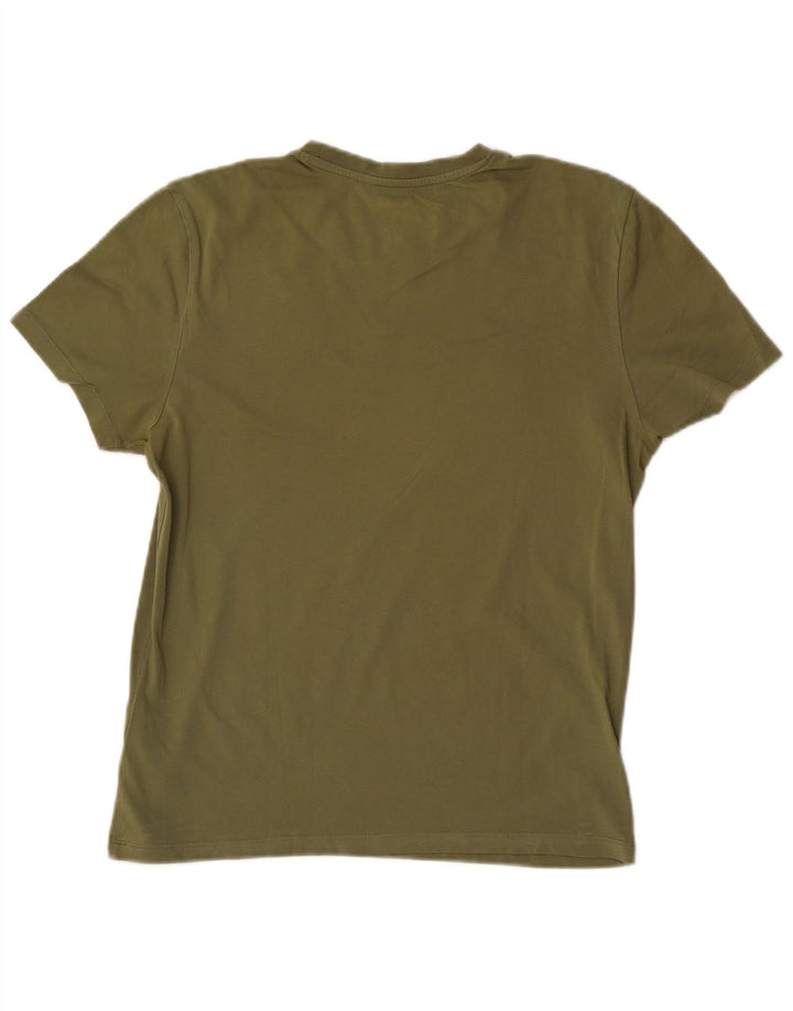 Blauer T-Shirt Graphique Homme Petit Kaki Coton
