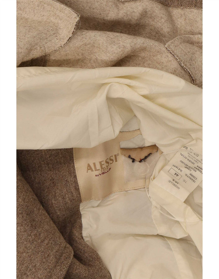 vintage Femme 4 Bouton Blazer Veste IT 44 Coton Beige Moyen