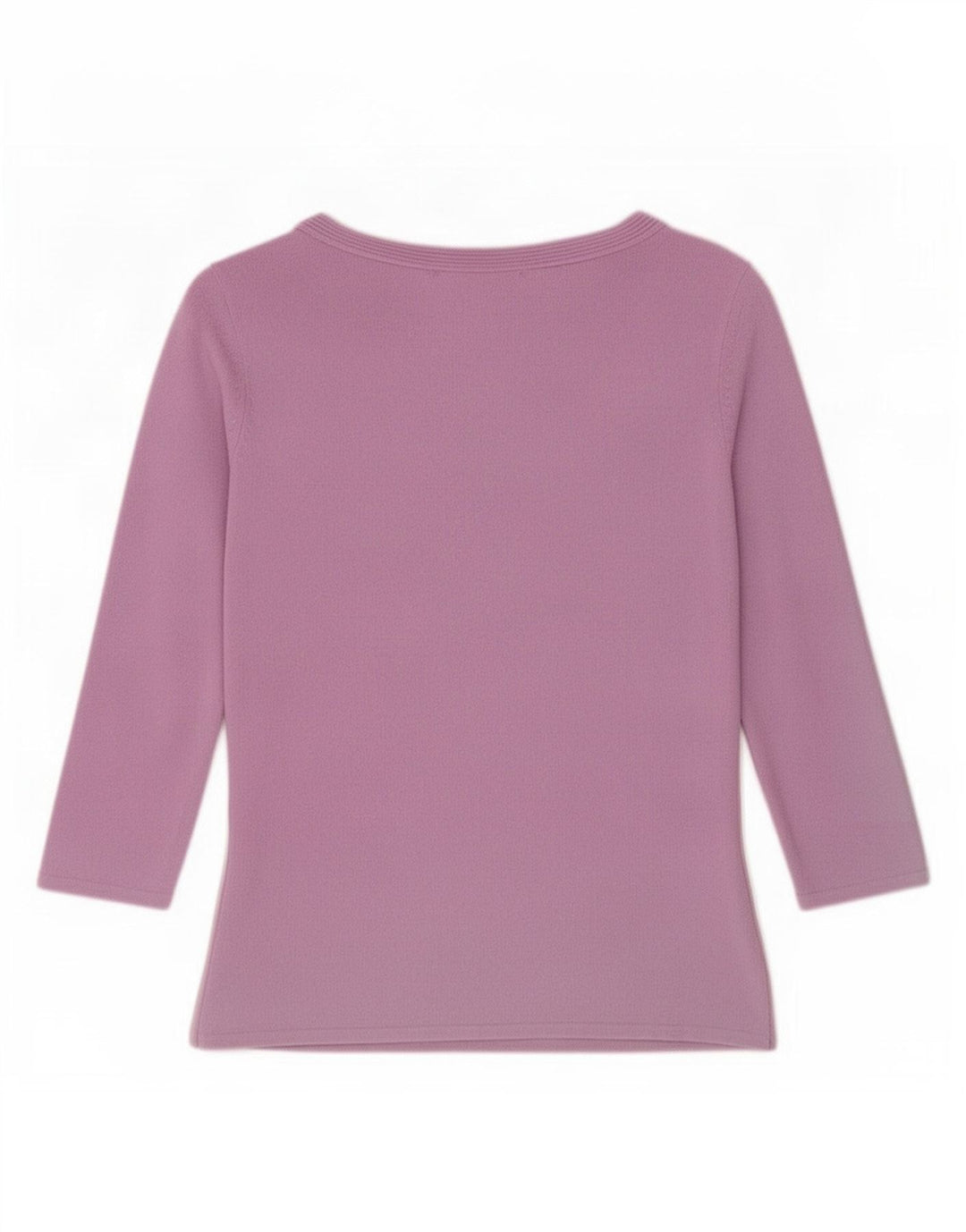 Zara Femme Top Manches 3/4 UK 12 Violet Moyen Viscose