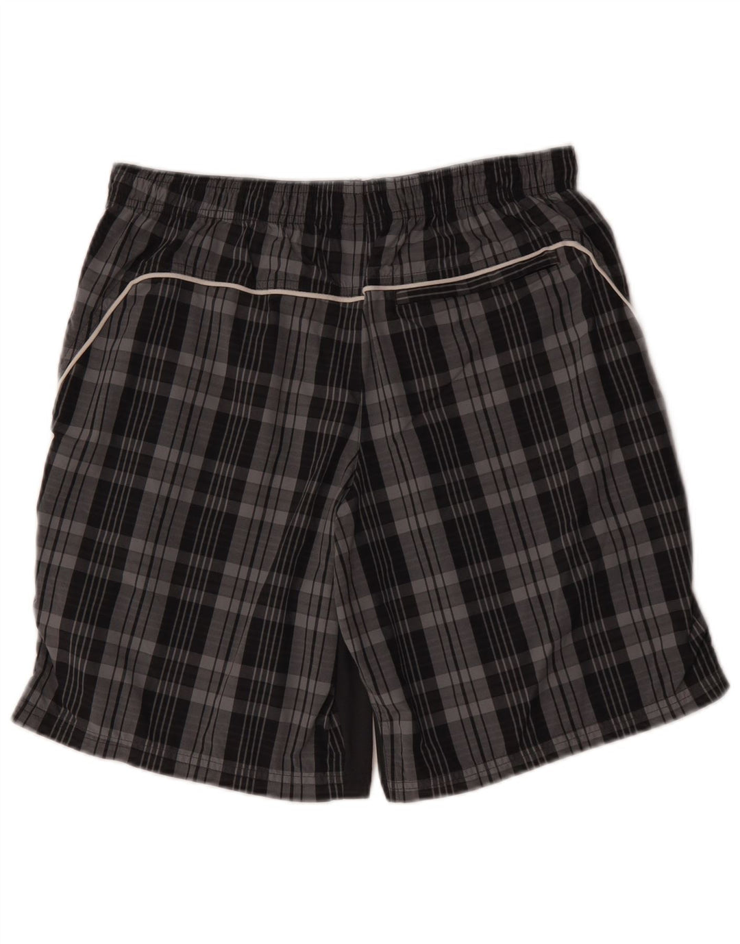 Nike Short de sport pour homme en polyester gris moyen à carreaux