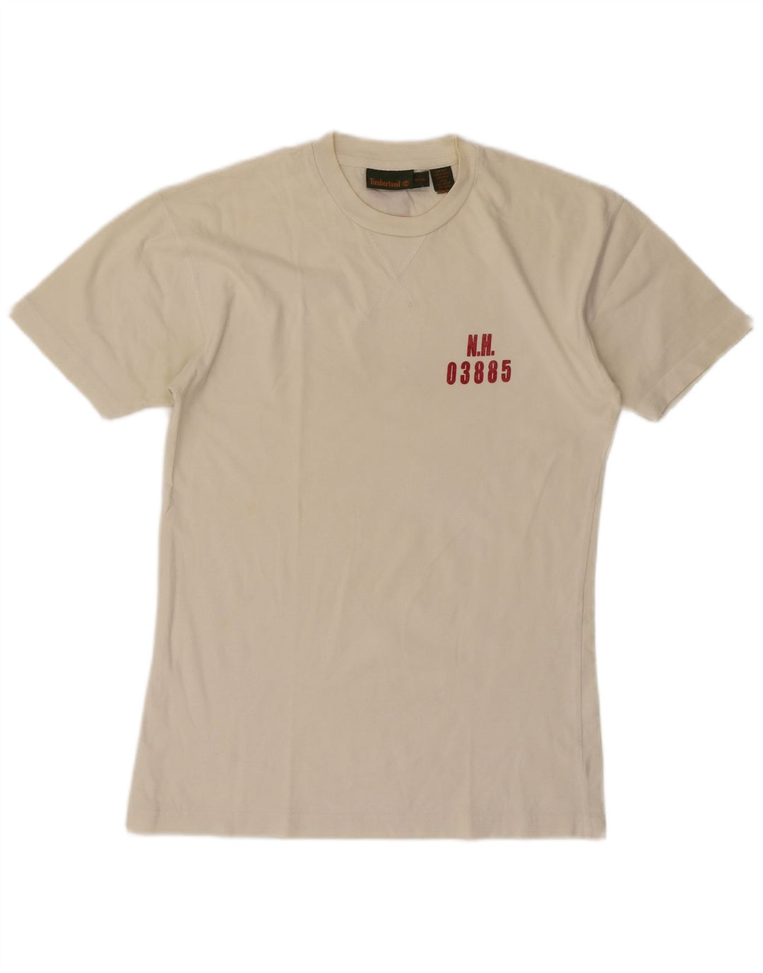 Timberland T-Shirt Graphique Homme Petit Blanc Coton