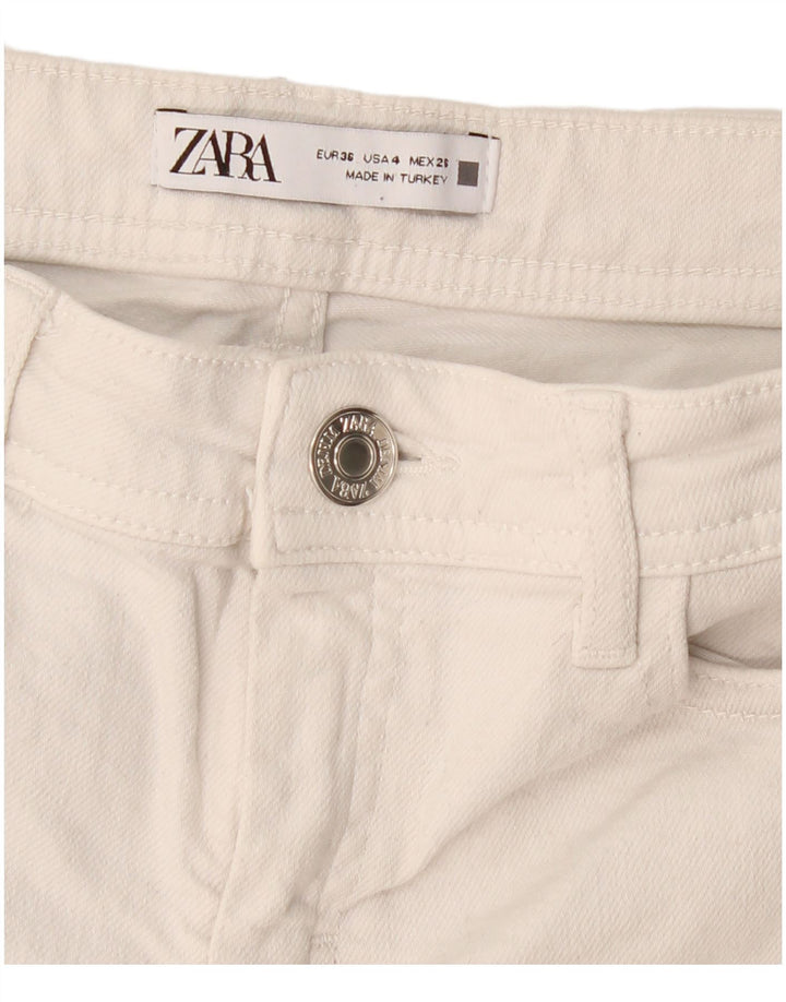 Jean court ZARA pour femme EU 36 XS W26 L24 Blanc