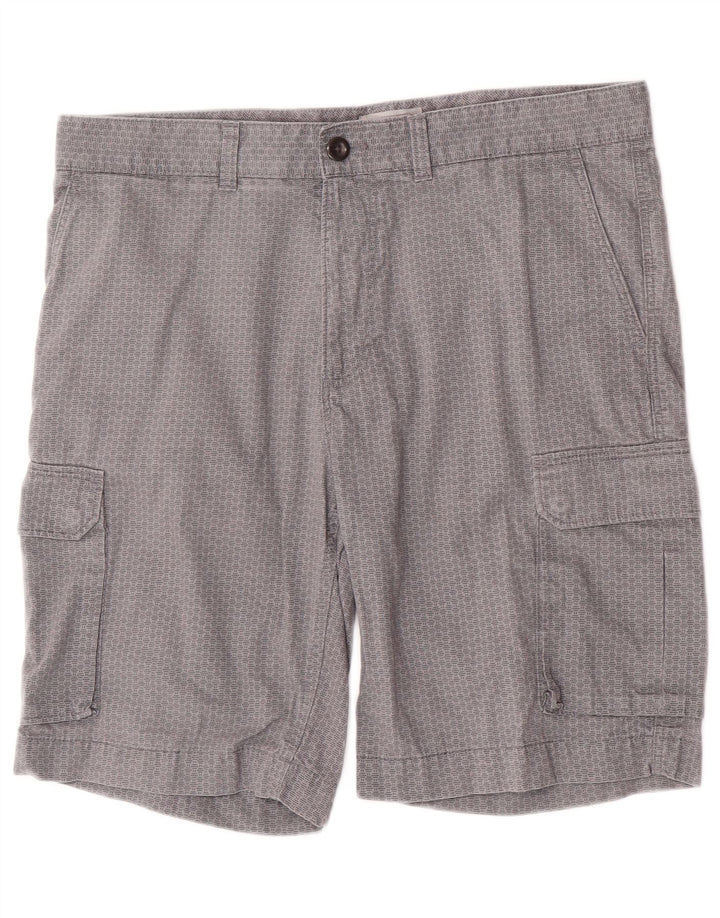 Marks & Spencer Short cargo pour homme W34 en coton géométrique gris moyen