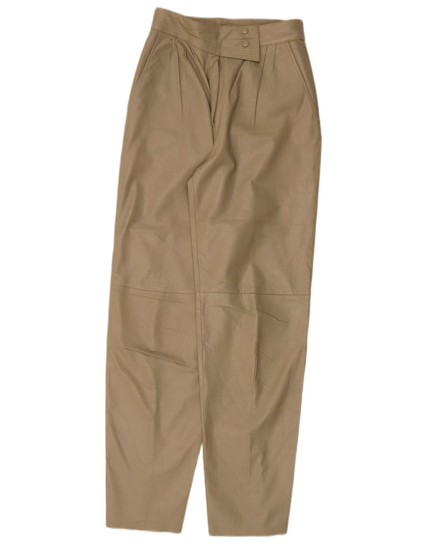 C&A Pantalon en cuir fuselé pour femme EU 40 Medium W28 L32 Cuir beige