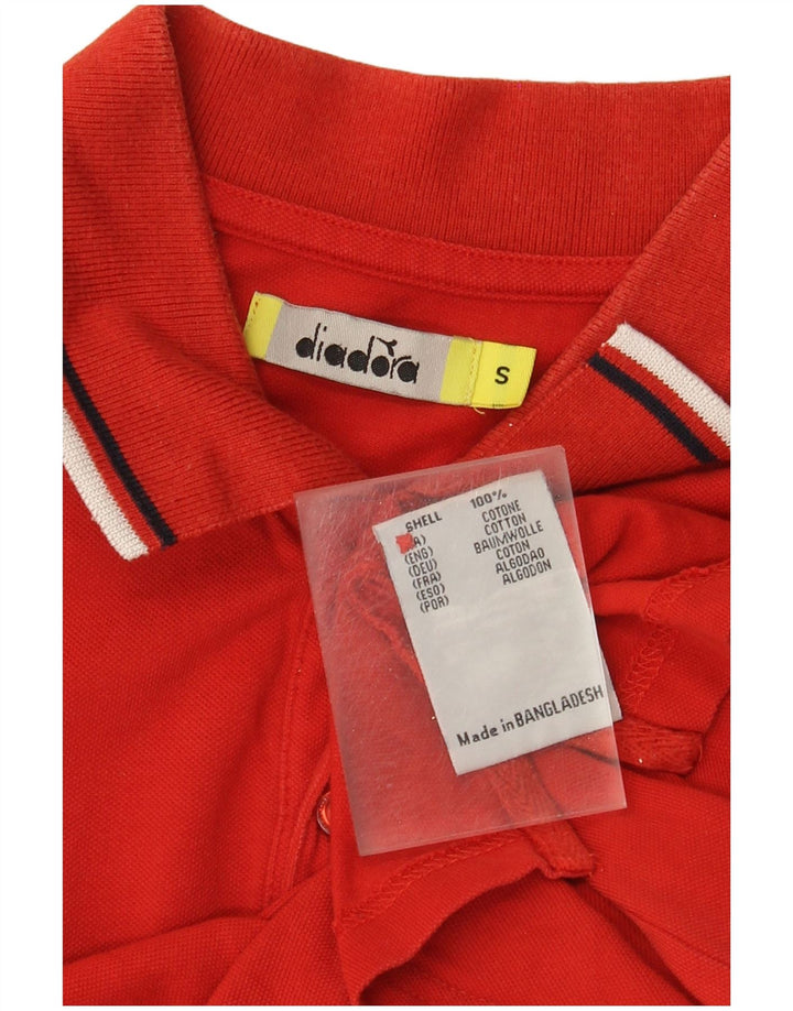 Diadora Polo Homme Petit Rouge Coton