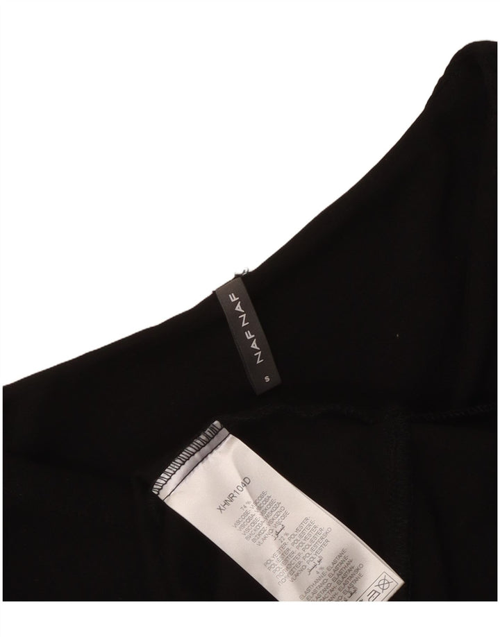 Naf Naf Robe basique à manches 3/4 pour femme UK 8 Small Noir Viscose