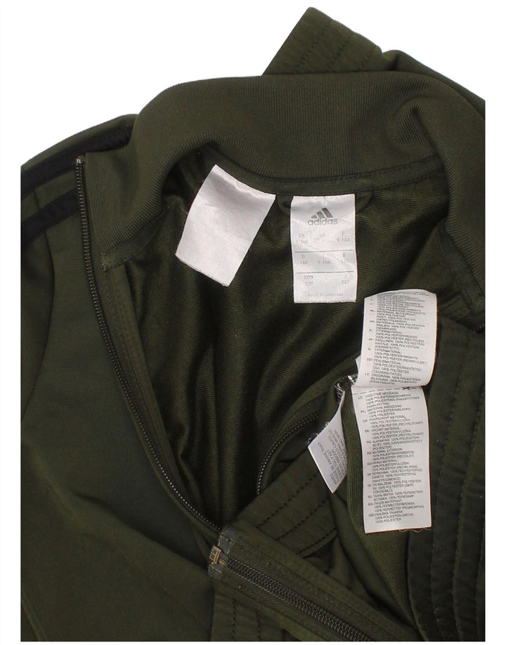 Adidas Veste de Survêtement Garçon 9-10 Ans Kaki Polyester