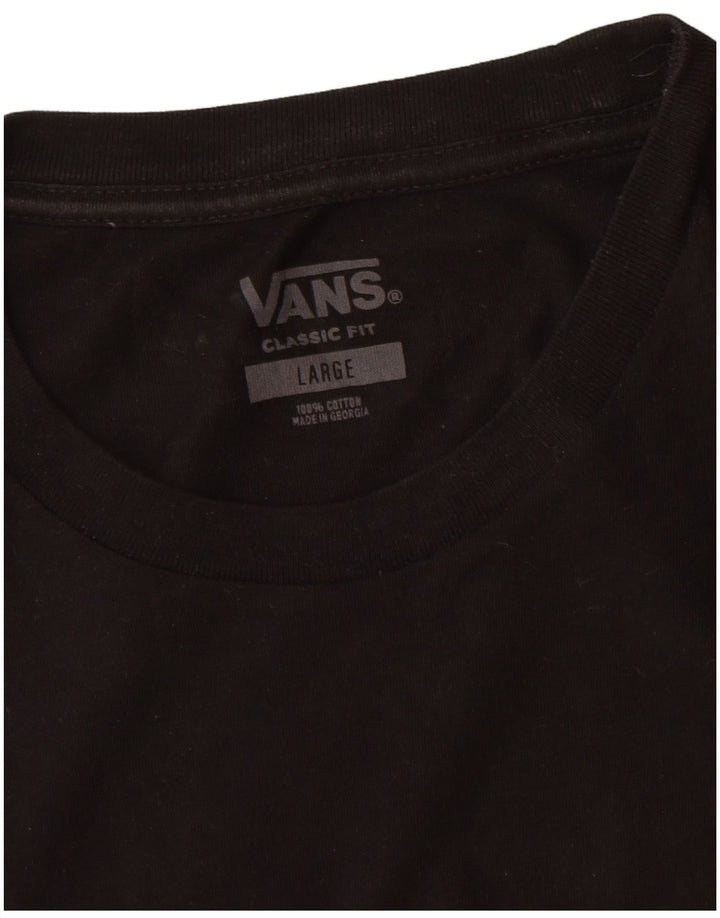 Vans T-shirt coupe classique pour hommes, grand, en coton noir