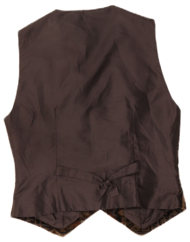 Abel Gilet en Velours Femme IT 42 Marron Moyen Paisley