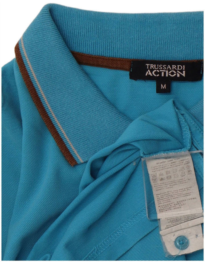 TRUSSARDI Polo Homme Bleu Moyen Coton