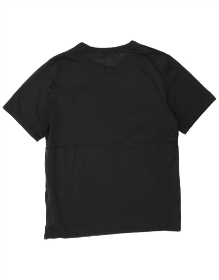 Nike Hommes Dri Fit See Through T-Shirt Top Noir Moyen Polyester
