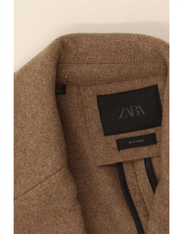 Zara Manteau Homme UK 38 Laine Beige Moyen